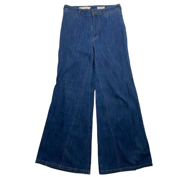 Pilcro Ultra High-rise Wide-leg Jeans size 27 retro inspired trouser jeans boho - Picture 2 of 13